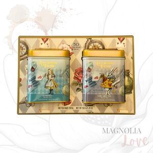 ☕️ Disney NIB Alice in Wonderland Tea Tin Set With Chamomile & Earl Grey Teas